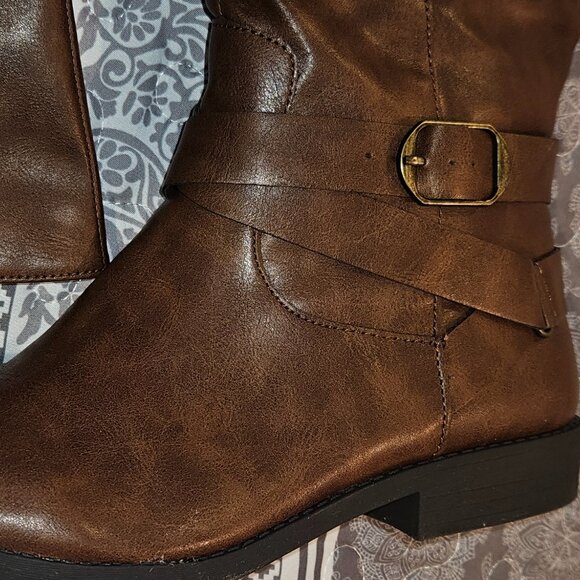 Ladies Madixe Tall Brown Boots - 7.5 Wide Calf - Picture 4 of 11